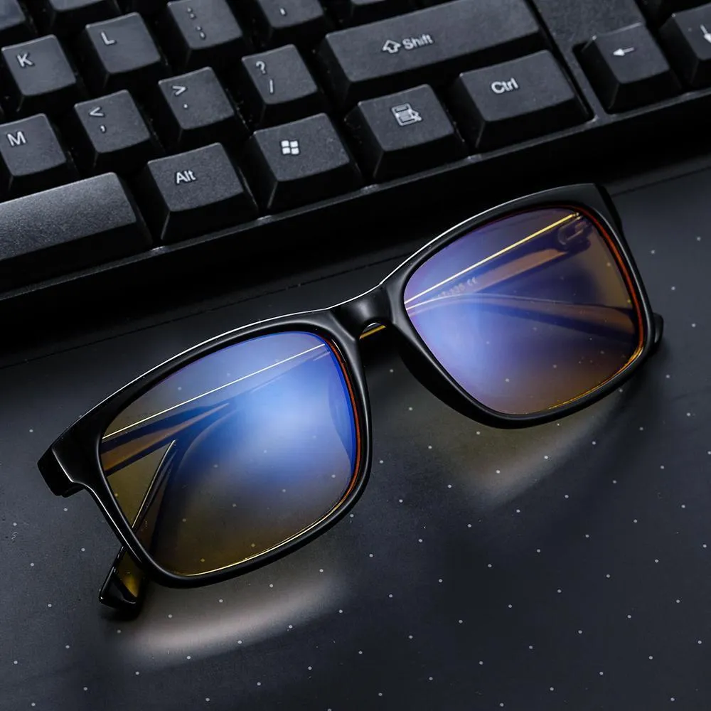 Blizzard - Adults Professional Gaming Glasses Blue Light Blocking Glasses - Black