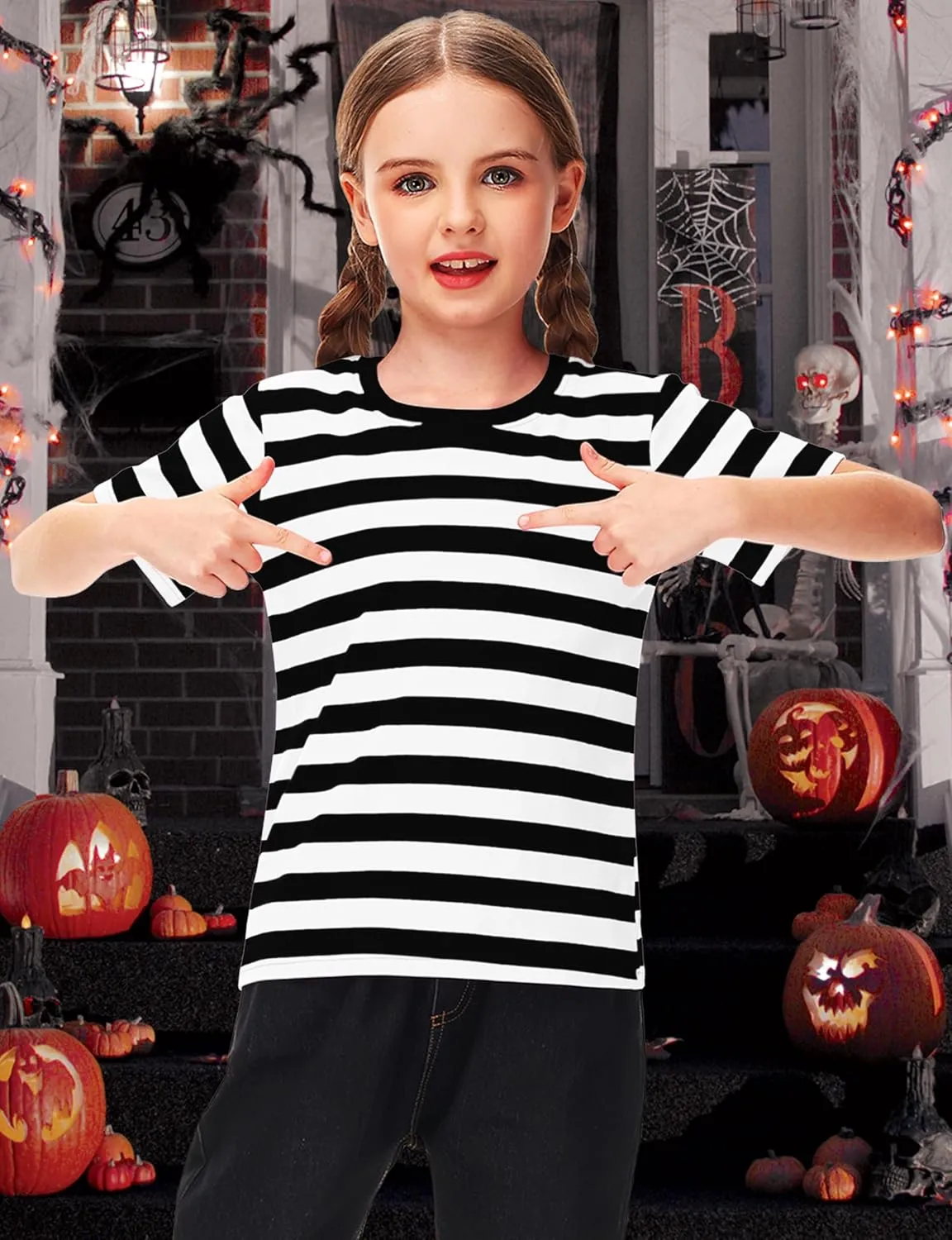 Deerose Kids Striped Shirts Short Sleeve Boy Girls July 4th Patriotic Tee Top 3-14 Years