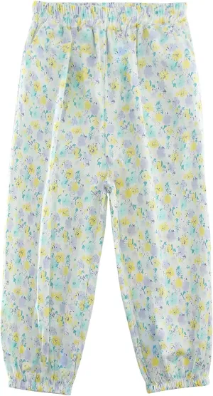 Girls Pants Baggy Cotton Pull Up Kids Harem Pants 2-10Y