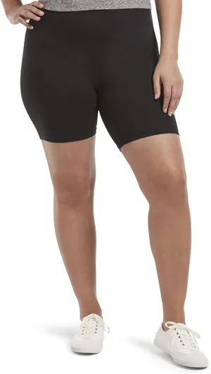 HUE Women's High Waist Blackout Cotton Bike Shorts