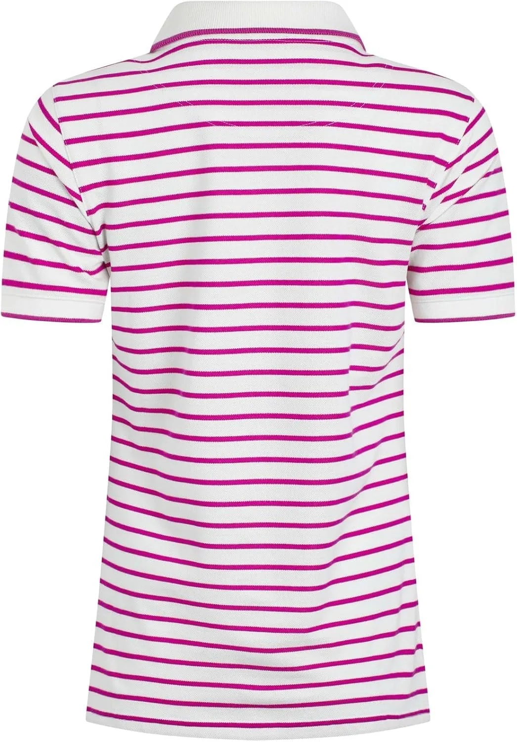 Janely Organic Cotton Pique Stripe Polo Shirt