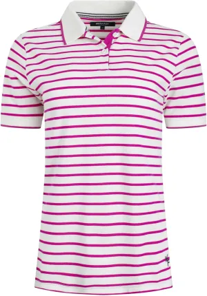 Janely Organic Cotton Pique Stripe Polo Shirt
