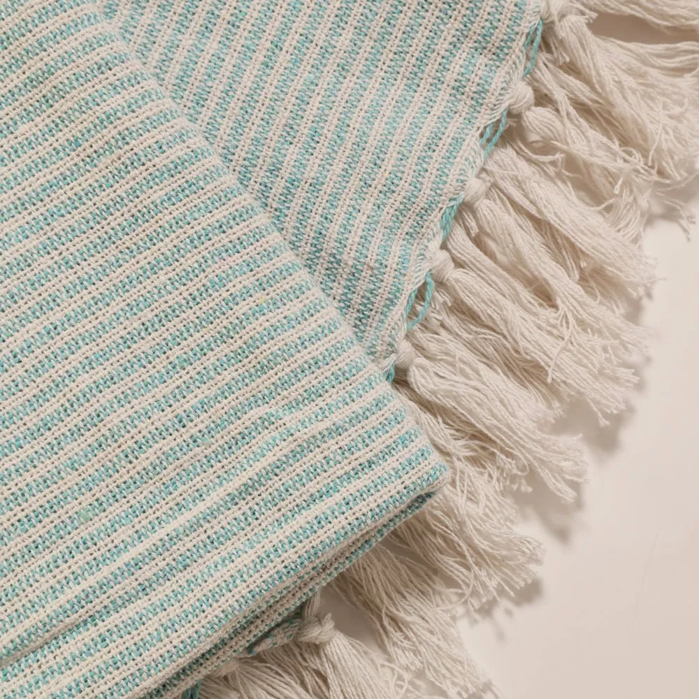 Turquoise Woven Throw