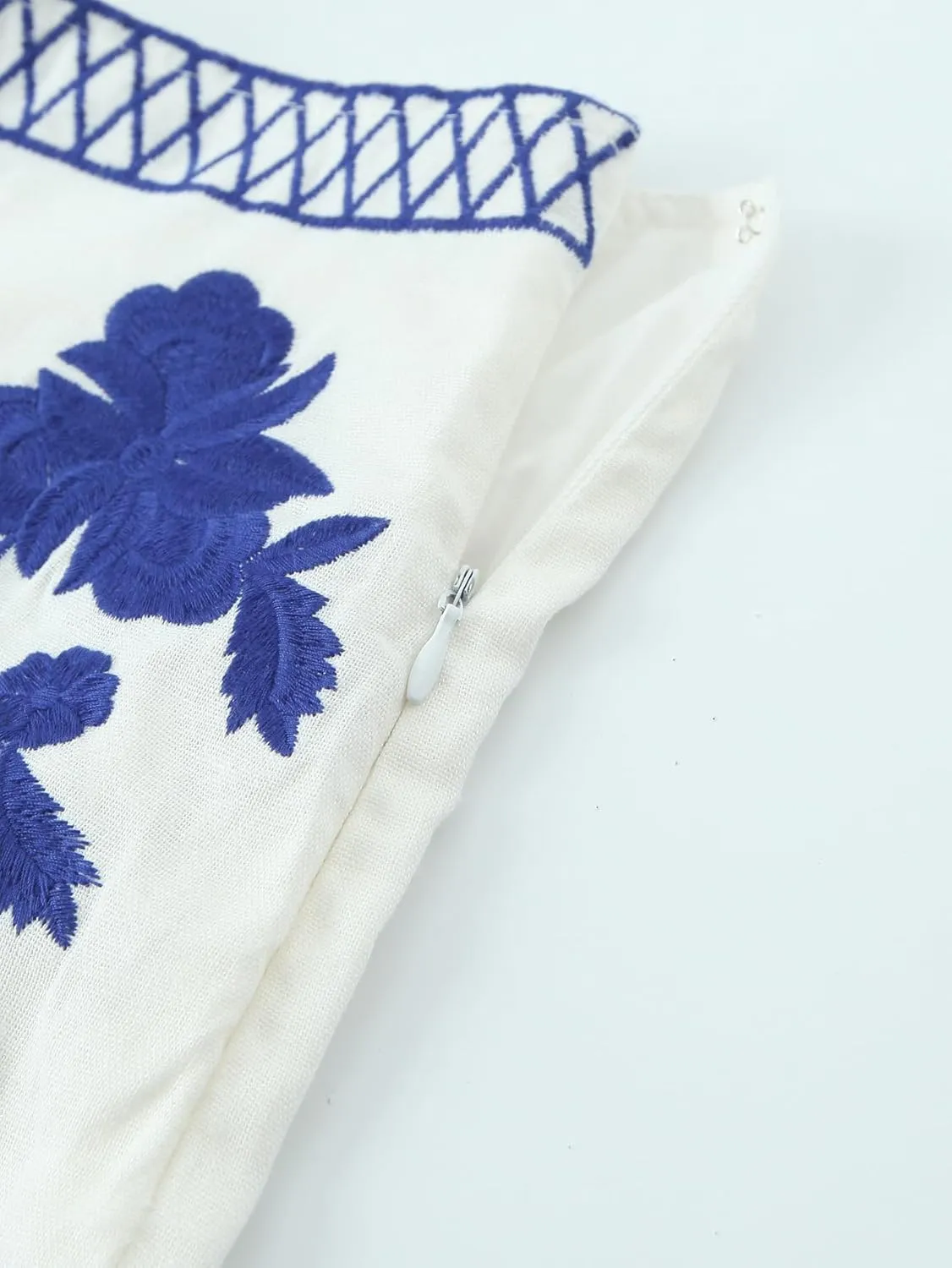 Women's Floral Embroidery Ruffle Hem Short Mini Skirts Mexican Bohemian Casual Beach Bodycon Skirt