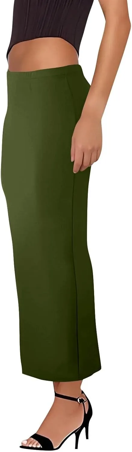 Women's Flowy Skirts Summer Casual High Waisted Ruched Maxi Long Bodycon Going Out Skirts, S-2XL